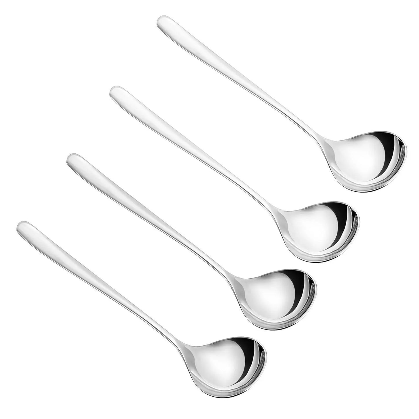 Summerwins 4/8 Pcs Stainless Steel Soup Spoon Set