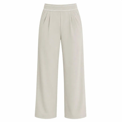 Women'S Elastic High-Waisted Wide Leg Pants - American Retro Loose Straight Lightweight Quick-Dry Breathable Casual Everyday Chic Bottoms 2026 New Casual Sports Trousers High-Quality Fabric Oner Active Soft Motion