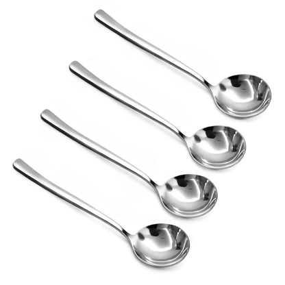 Summerwins 4/8 Pcs Stainless Steel Soup Spoon Set