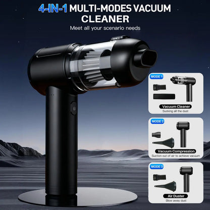 Car Vacuum Portable Cordless, 16000Pa 2 in 1 Vacuum Cleaner&Air Duster, High Power Brushless Motor Handheld Vacuum Cordless with 6000Mah Battery, Multi-Nozzles for Car, Home, Office, Pet