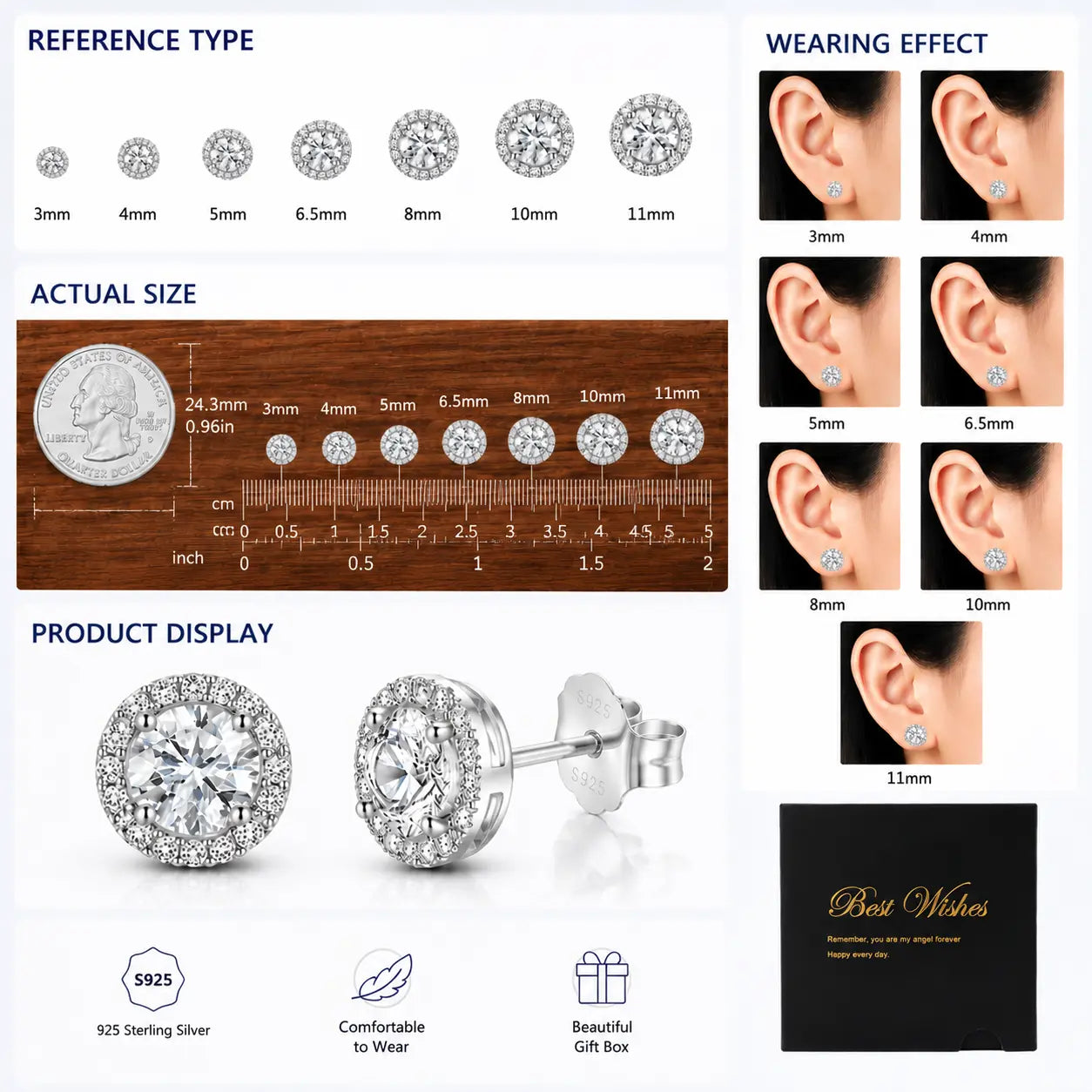 Regal Royal Vintage 9Mm Star Disk S925 Sterling Silver Gender Neutral Stud Earrings, Timeless Noble Elegant Unisex Ear Jewelry for Men & Women, Comes with Genuine Certificate of Authenticity, Premium Luxury Black Friday Gift
