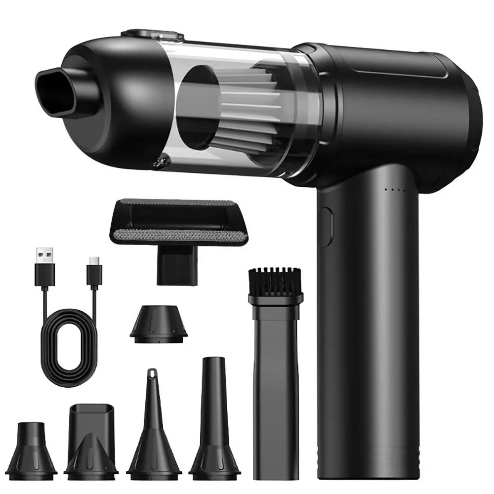 Car Vacuum Portable Cordless, 16000Pa 2 in 1 Vacuum Cleaner&Air Duster, High Power Brushless Motor Handheld Vacuum Cordless with 6000Mah Battery, Multi-Nozzles for Car, Home, Office, Pet