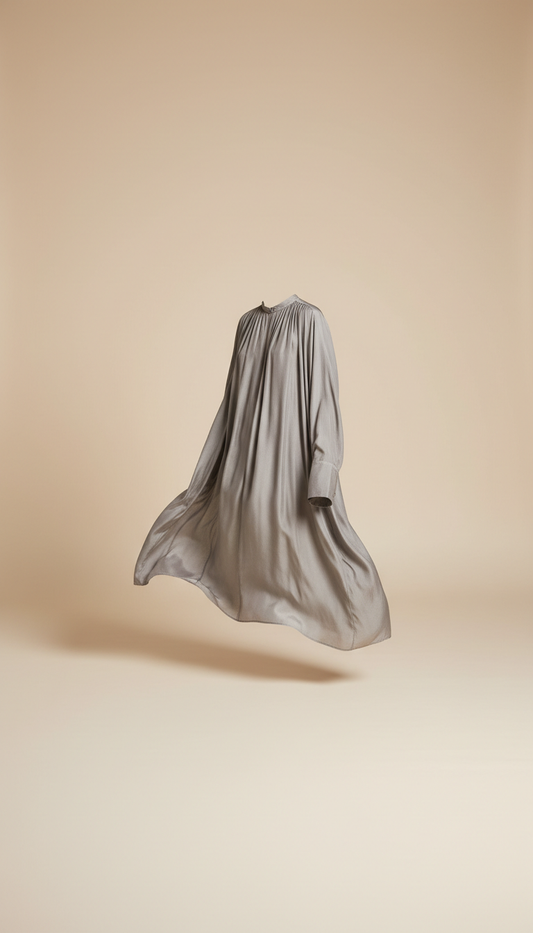 Parisian Grey Silk Blouse