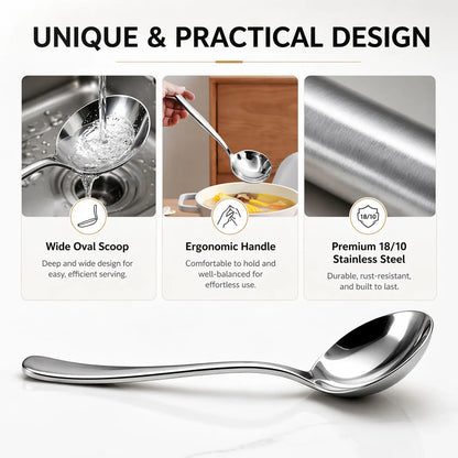 Summerwins 4/8 Pcs Stainless Steel Soup Spoon Set