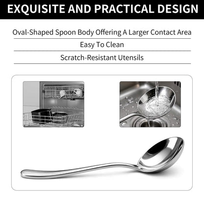 Summerwins 4/8 Pcs Stainless Steel Soup Spoon Set