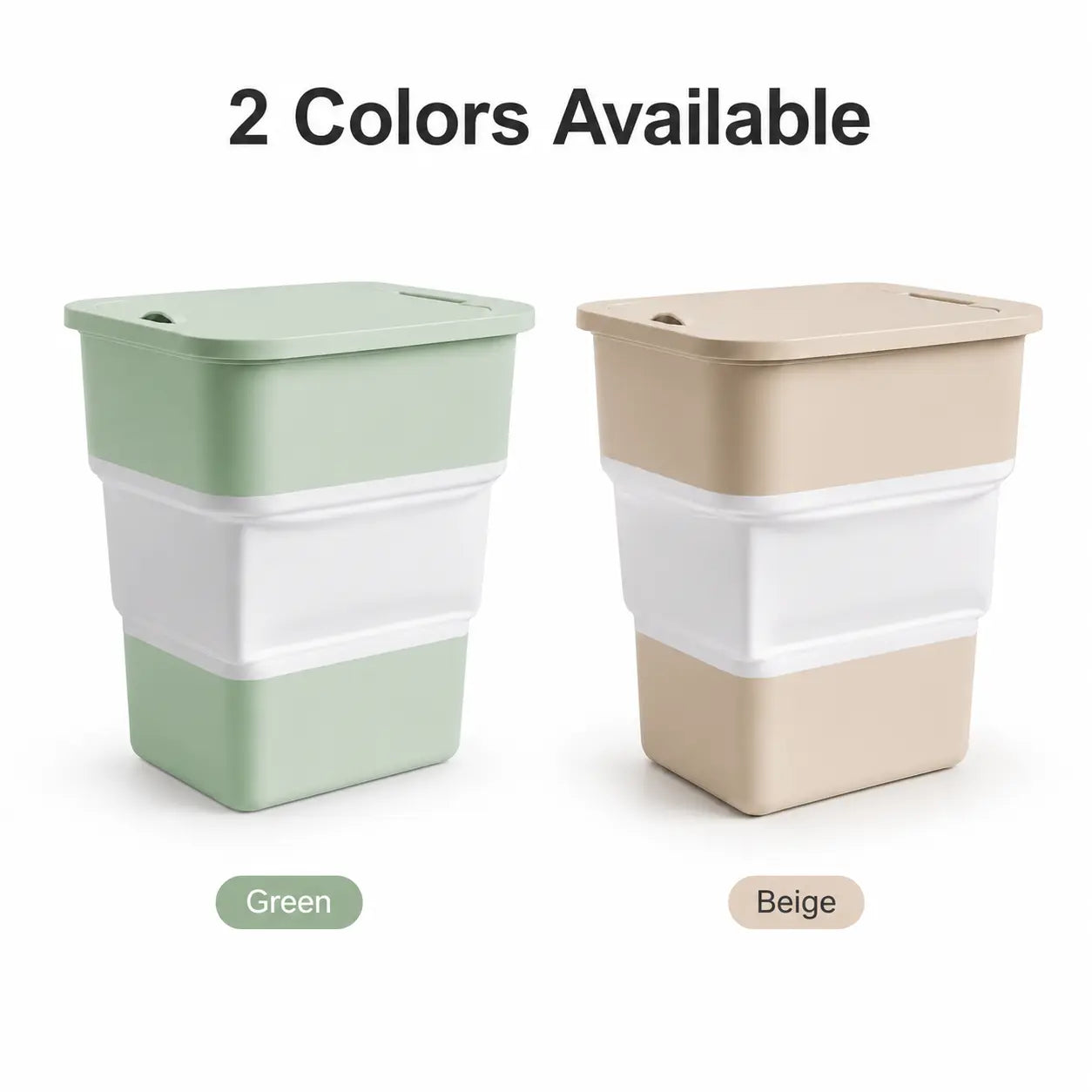 Foldable Car Trash Bin with Lid, Leak-Proof Collapsible Garbage Can, Compact Space-Saving Vehicle Wastebasket for Front or Back Seat, Easy-Clean Portable Storage Bin for Car, Camping, Office & Home