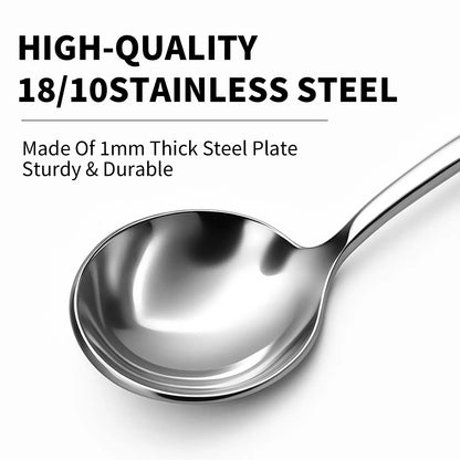 Summerwins 4/8 Pcs Stainless Steel Soup Spoon Set