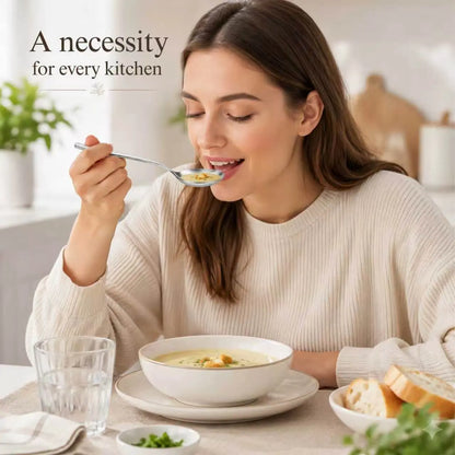 Summerwins 4/8 Pcs Stainless Steel Soup Spoon Set