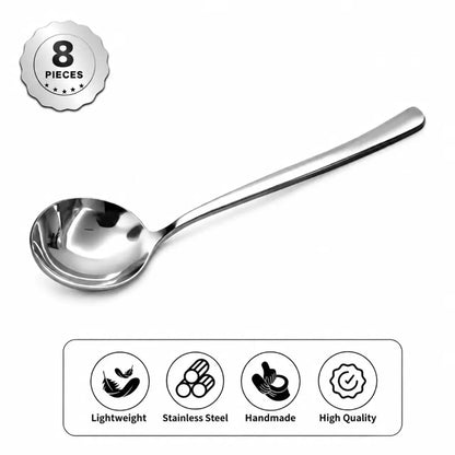 Summerwins 4/8 Pcs Stainless Steel Soup Spoon Set