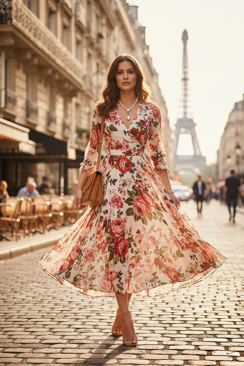 Vestido e Acessórios Europeus